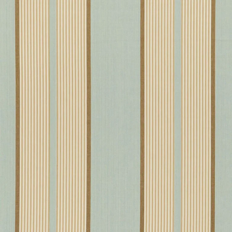 Schumacher 3486000 Summerside Stripe Aqua fabric swatch