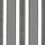 Schumacher 66096 Summerville Linen Stripe Black fabric swatch