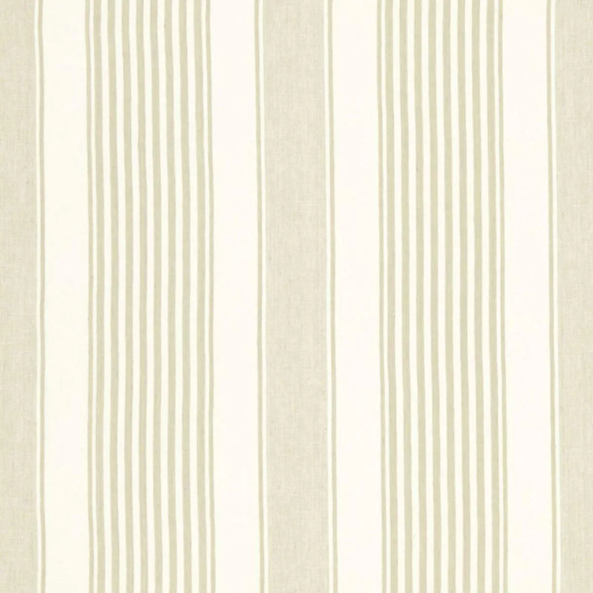 Schumacher 66093 Summerville Linen Stripe Dune fabric swatch