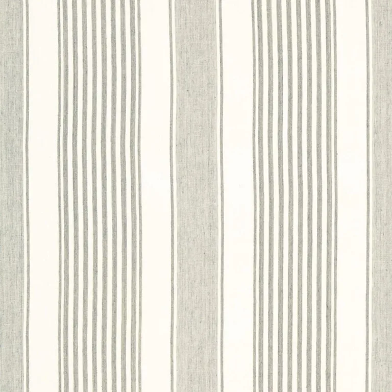 Schumacher 66092 Summerville Linen Stripe Gull fabric swatch