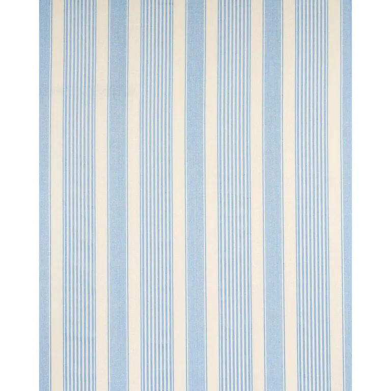 Schumacher 66094 Summerville Linen Stripe Sky fabric swatch