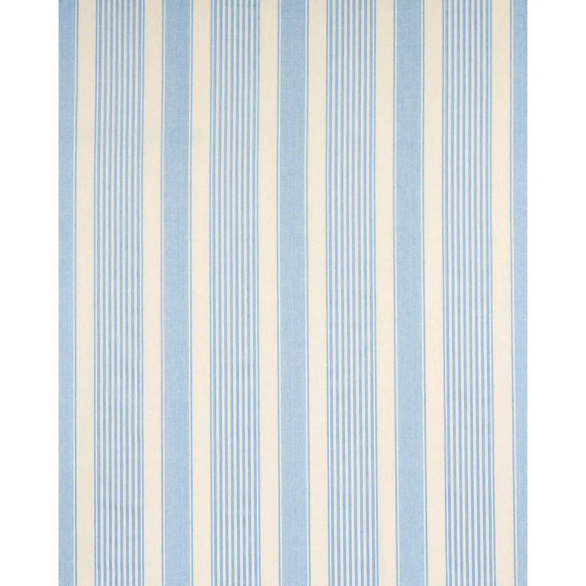 Schumacher 66094 Summerville Linen Stripe Sky fabric swatch