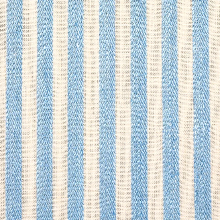 Schumacher 66094 Summerville Linen Stripe Sky fabric swatch
