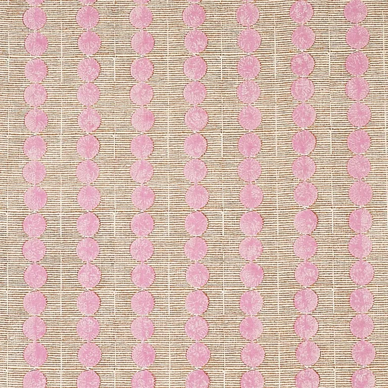 Schumacher 179790 Sun Rise Hand Block Print Rose & Copper fabric swatch