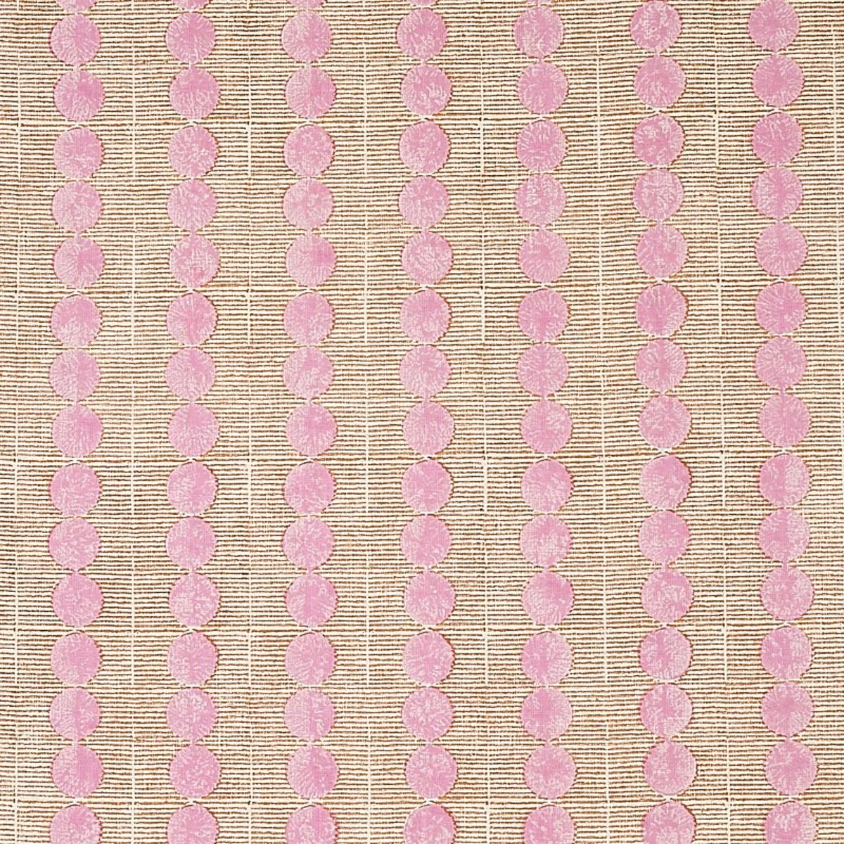 Schumacher 179790 Sun Rise Hand Block Print Rose & Copper fabric swatch