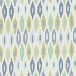 Schumacher 3471002 Sunara Ikat Peacock fabric swatch