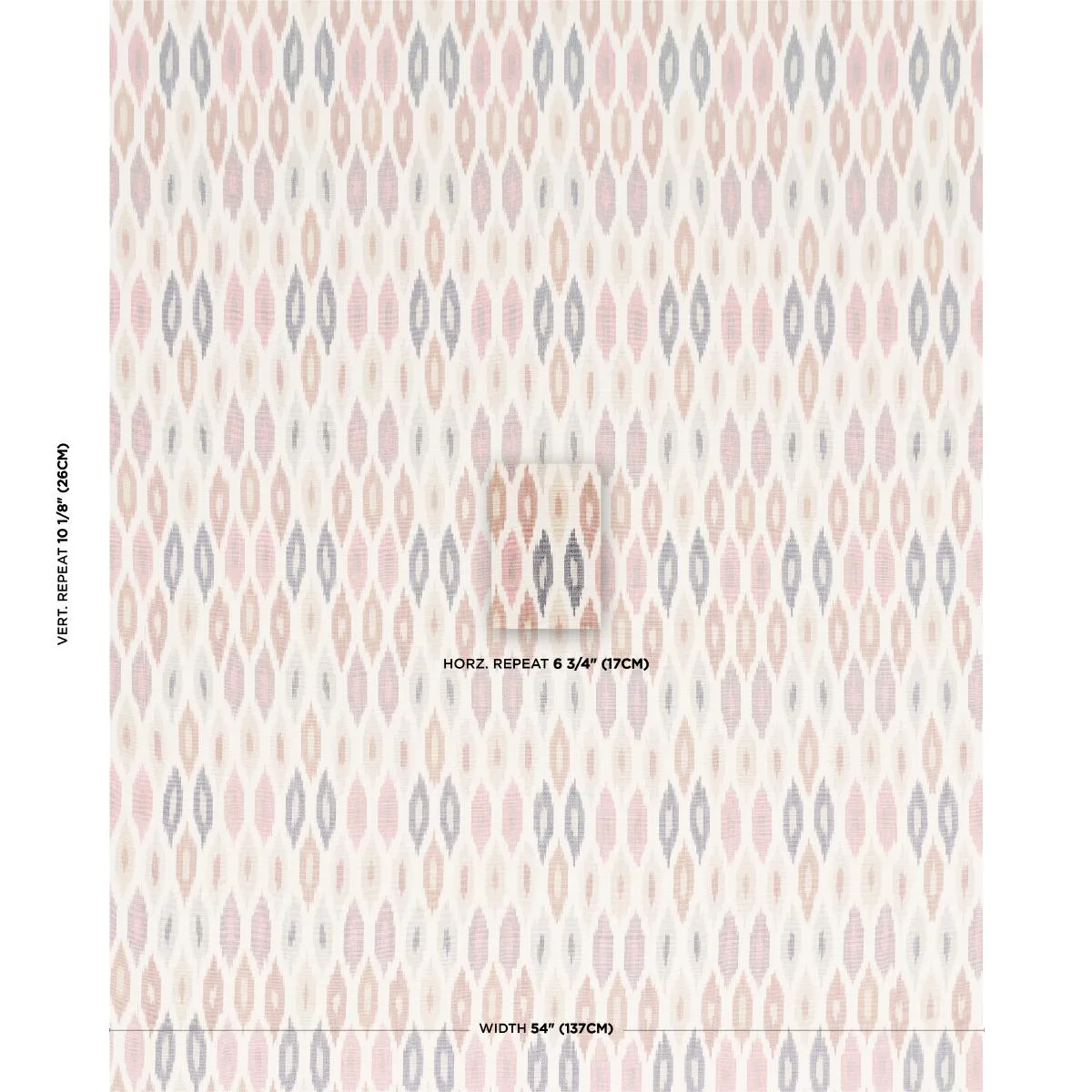 Schumacher 3471003 Sunara Ikat Sedona fabric swatch