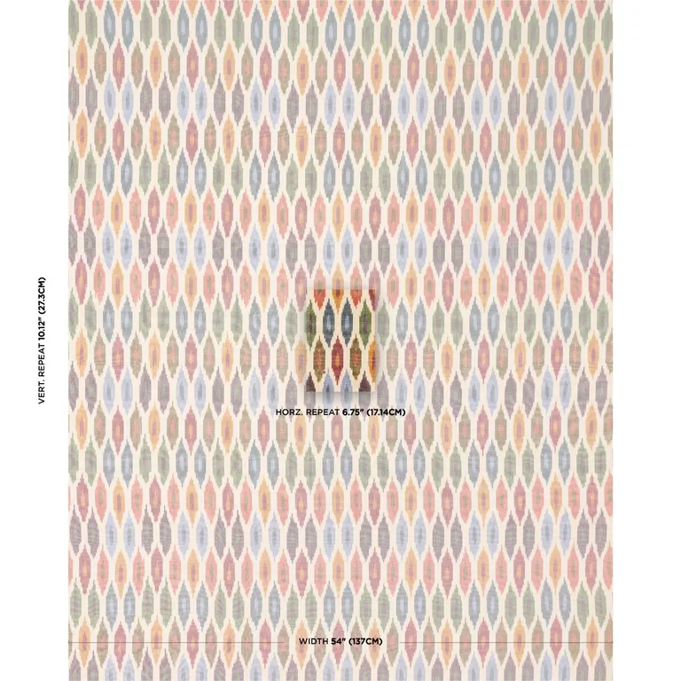 Schumacher 3471001 Sunara Ikat Spice fabric swatch