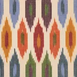 Schumacher 3471001 Sunara Ikat Spice fabric swatch