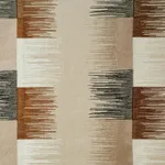 Schumacher 78400 Sunburst Stripe Embroidery Black & Neutral fabric swatch