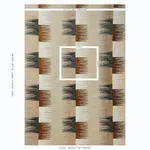 Schumacher 78400 Sunburst Stripe Embroidery Black & Neutral fabric swatch