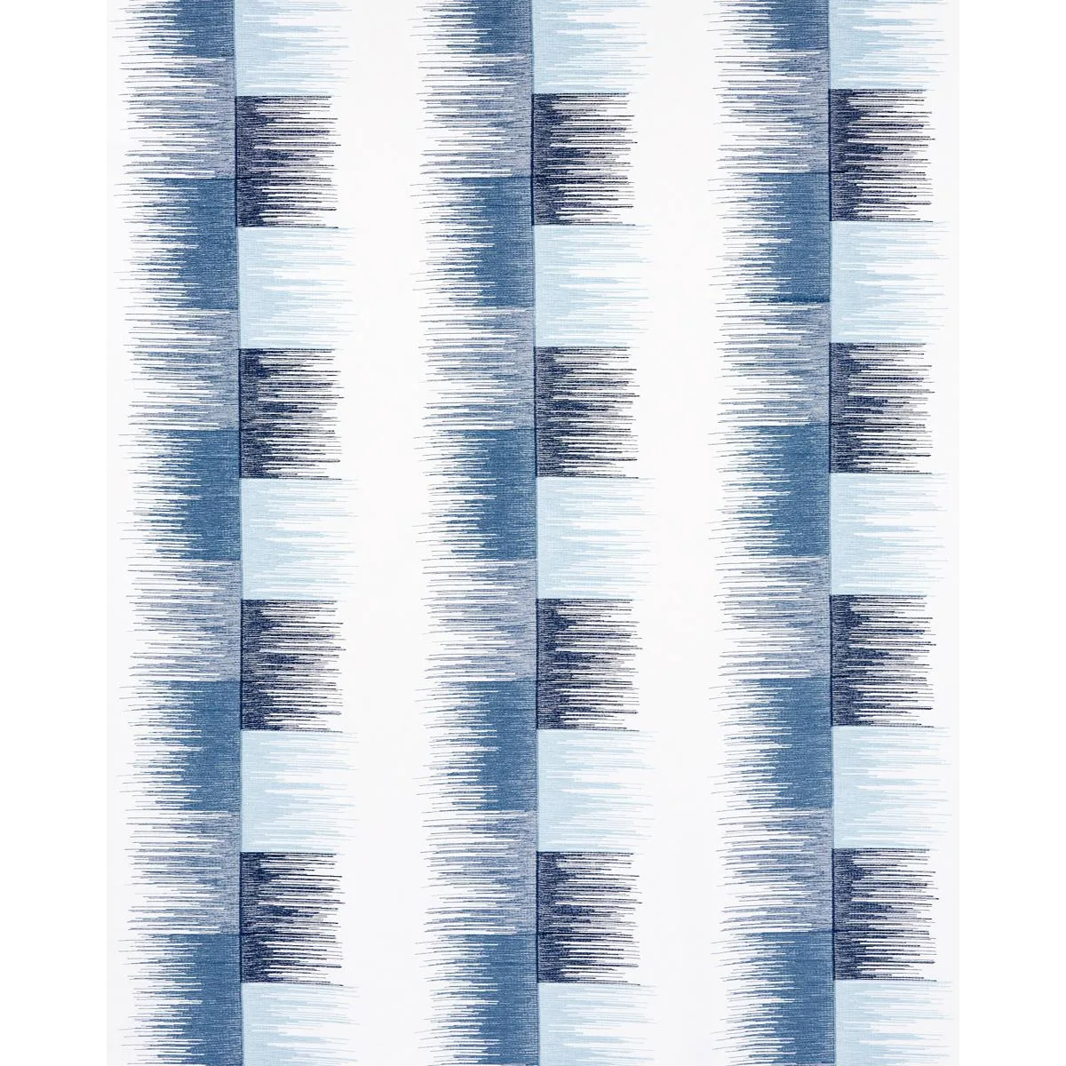Schumacher 78404 Sunburst Stripe Embroidery Blue fabric swatch