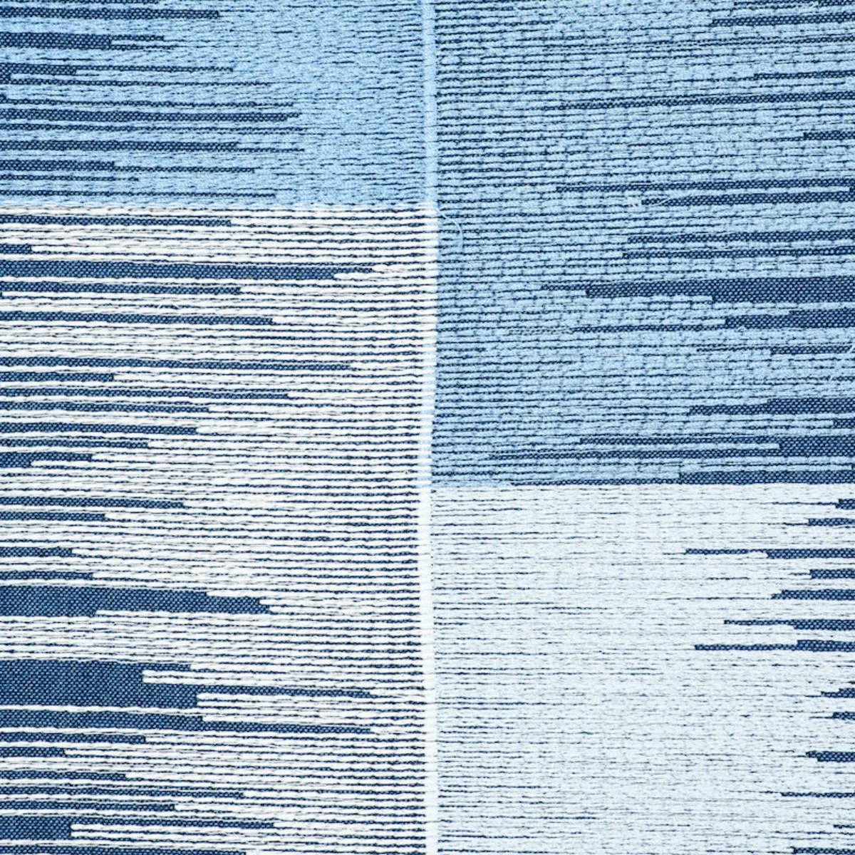 Schumacher 78402 Sunburst Stripe Embroidery Blues fabric swatch