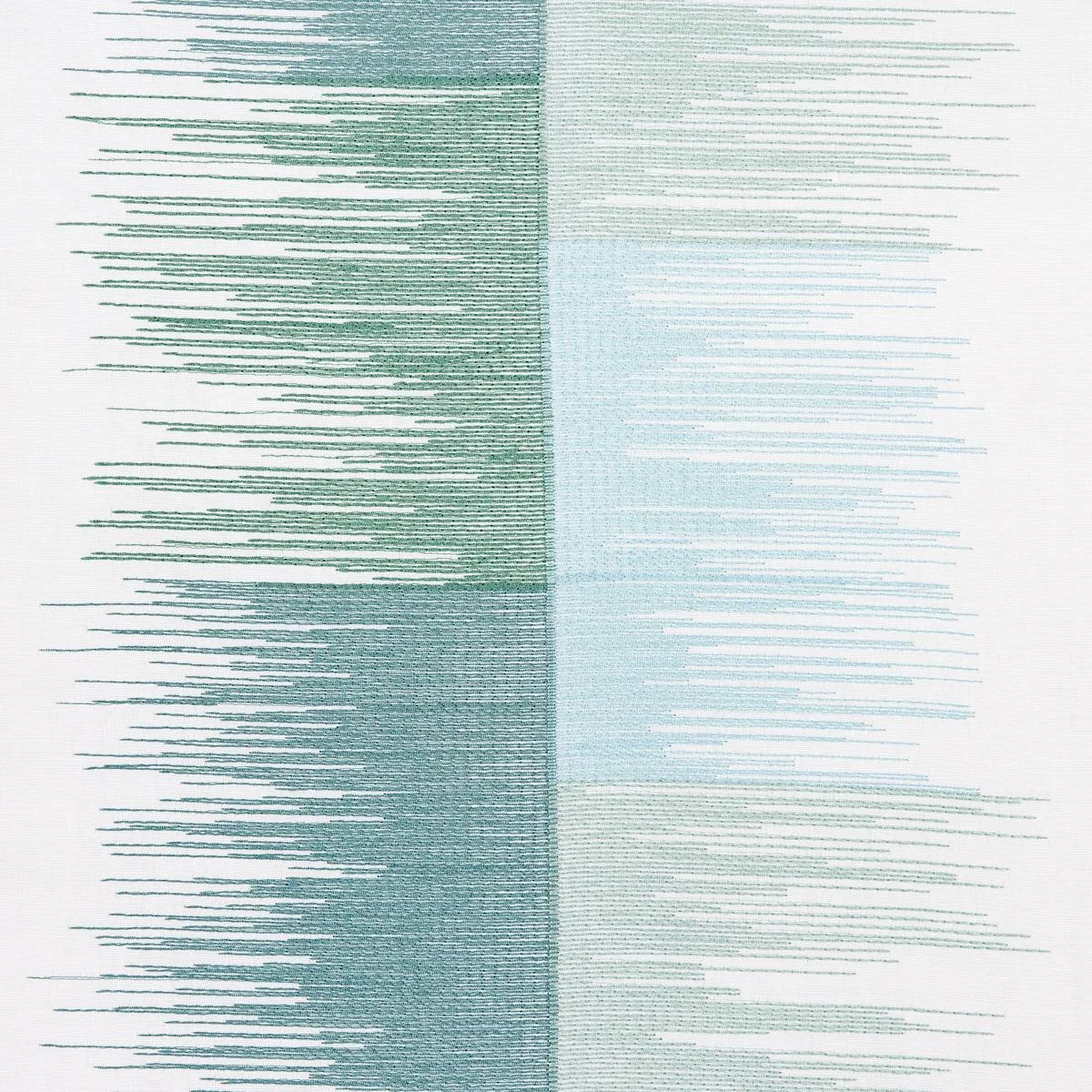Schumacher 78403 Sunburst Stripe Embroidery Mineral fabric swatch
