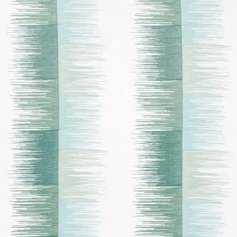 Schumacher 78403 Sunburst Stripe Embroidery Mineral fabric swatch
