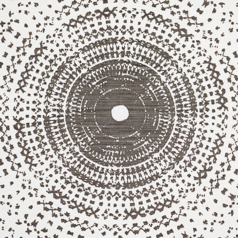 Schumacher 174202 Sundial Charcoal fabric swatch