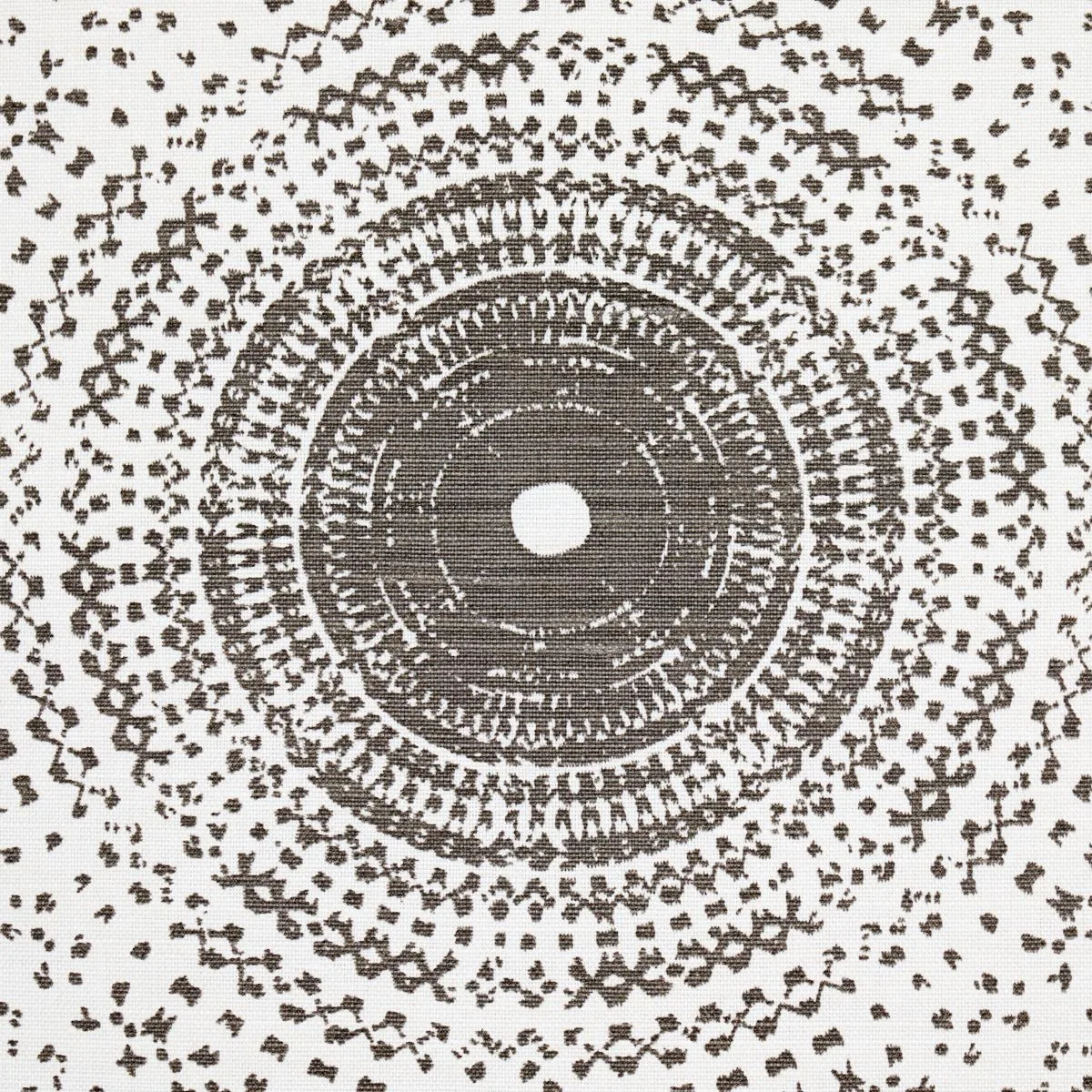 Schumacher 174202 Sundial Charcoal fabric swatch
