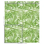 Schumacher 179601 Sunlit Palm Linen Green fabric swatch