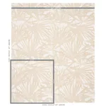 Schumacher 179603 Sunlit Palm Linen Sand fabric swatch