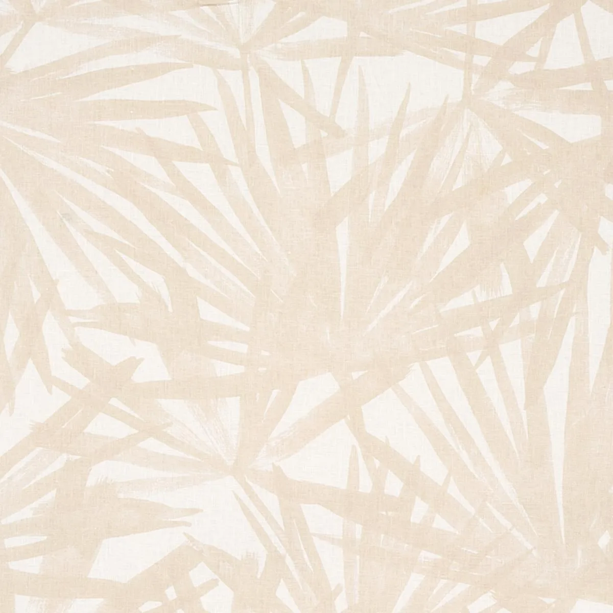 Schumacher 179603 Sunlit Palm Linen Sand fabric swatch