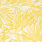 Schumacher 179602 Sunlit Palm Linen Yellow fabric swatch