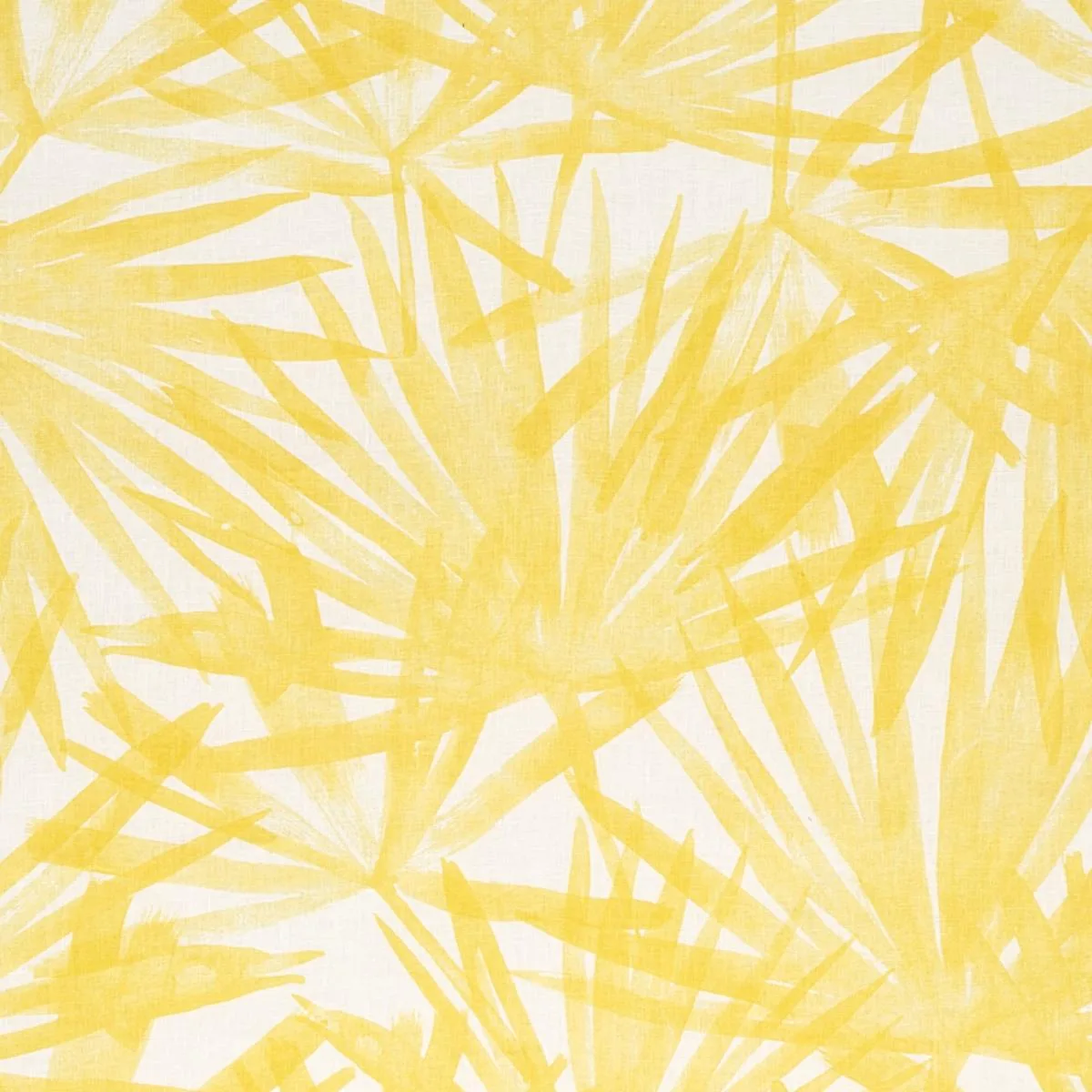 Schumacher 179602 Sunlit Palm Linen Yellow fabric swatch