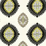 Schumacher 174322 Super Paradise Print Driftwood fabric swatch