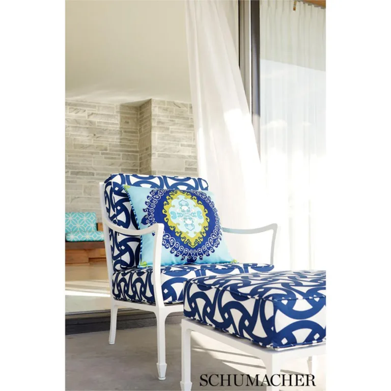 Schumacher 174322 Super Paradise Print Driftwood fabric swatch
