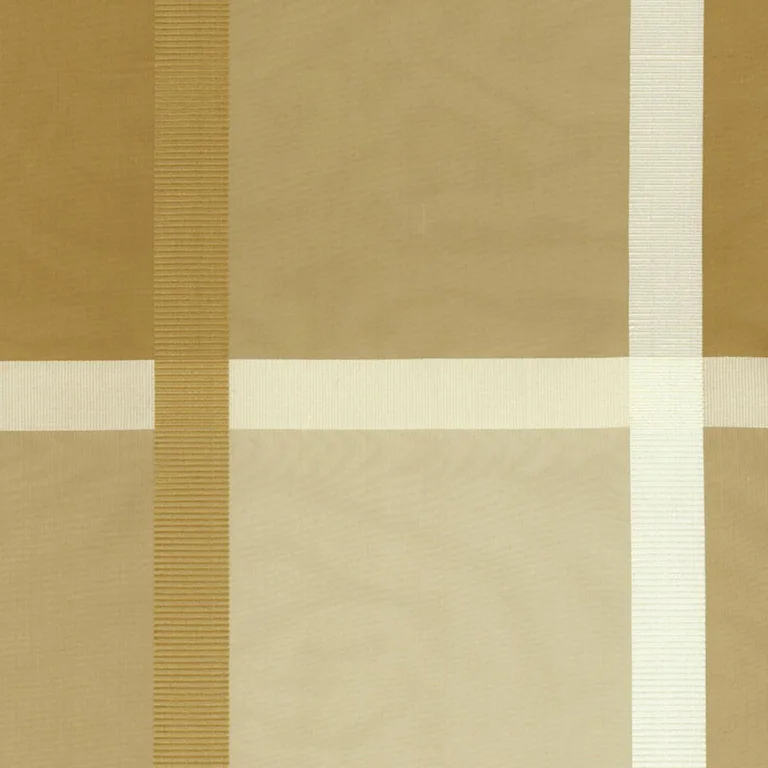 Schumacher 61130 Surat Silk Plaid Champagne fabric swatch