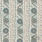 Schumacher RF504CR54 Suzani Borders Blues fabric swatch