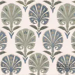 Schumacher RF501CR54 Suzani Carnation Blues fabric swatch