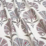 Schumacher RF501CR51 Suzani Carnation Nattier fabric swatch