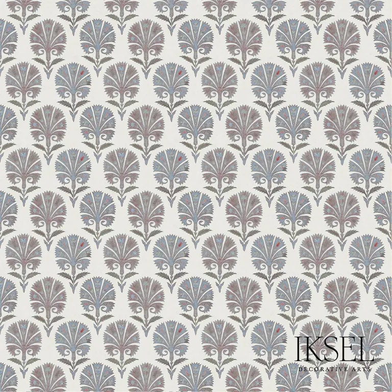 Schumacher RF501CR51 Suzani Carnation Nattier fabric swatch
