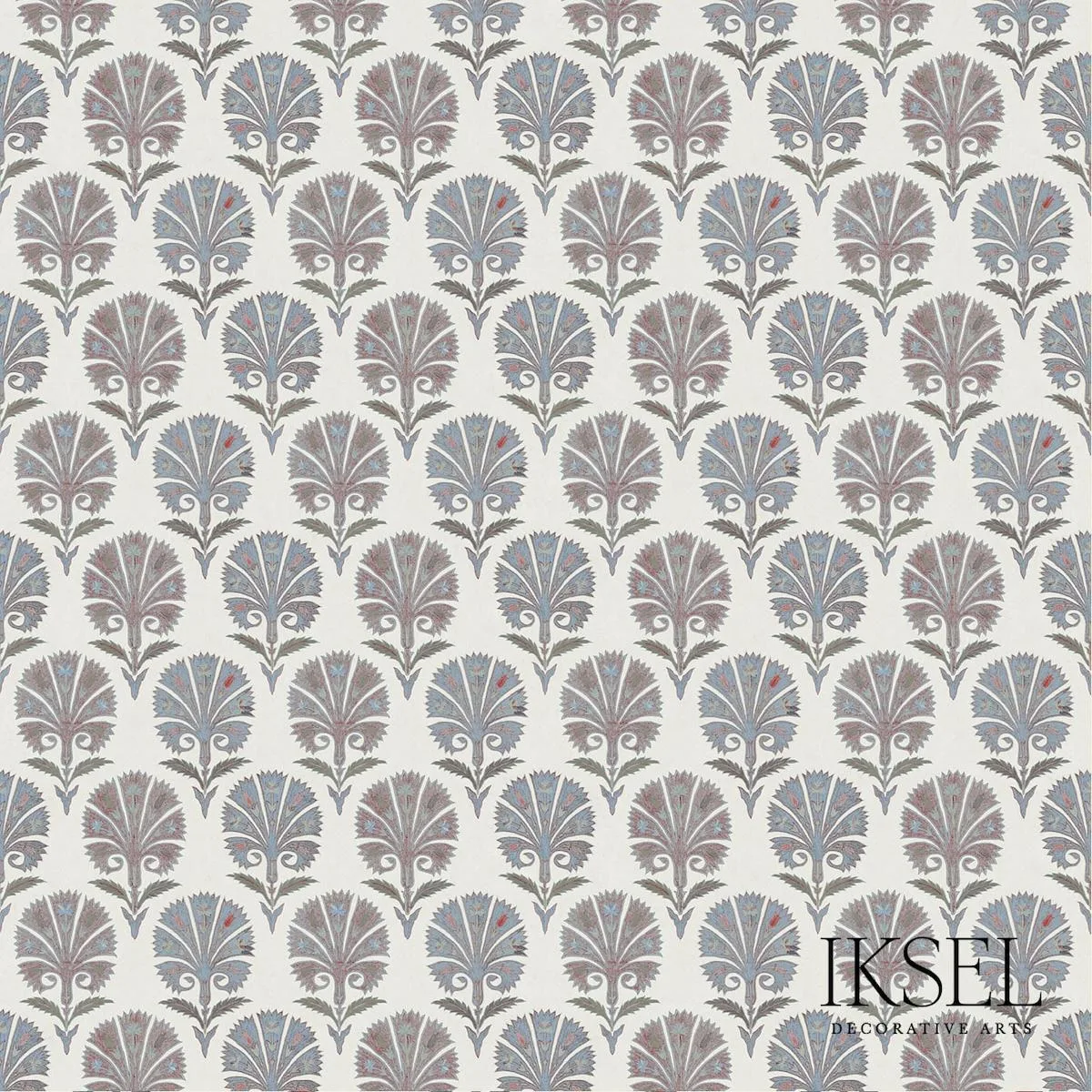 Schumacher RF501CR51 Suzani Carnation Nattier fabric swatch