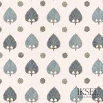 Schumacher RF503CR54 Suzani Spades Blues fabric swatch