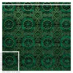 Schumacher 77641 Suzani Strie Velvet Emerald fabric swatch