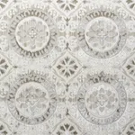 Schumacher 77642 Suzani Strie Velvet Pearl fabric swatch