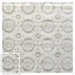 Schumacher 77642 Suzani Strie Velvet Pearl fabric swatch