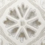 Schumacher 77642 Suzani Strie Velvet Pearl fabric swatch