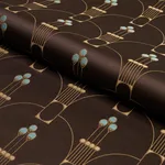 Schumacher 85602 Swanson Scallop Carbon fabric swatch