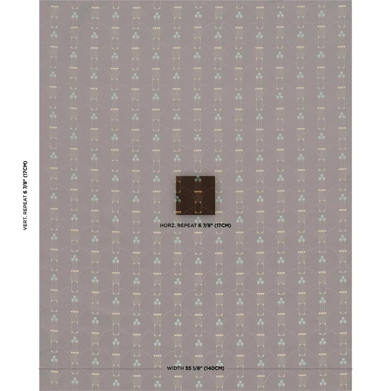 Schumacher 85602 Swanson Scallop Carbon fabric swatch