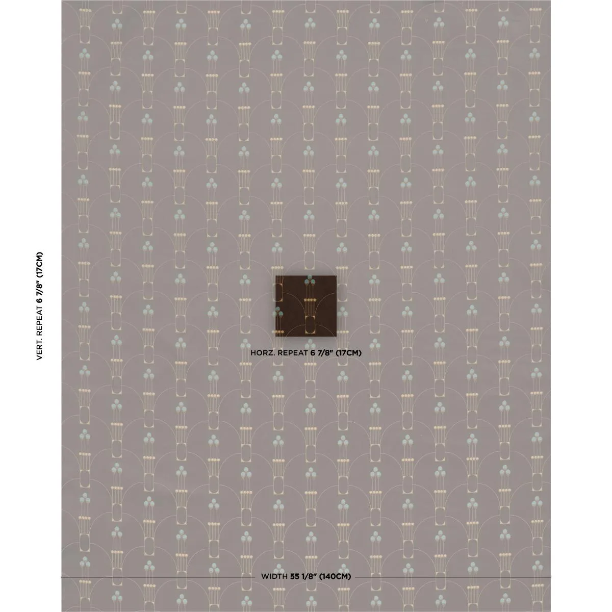Schumacher 85602 Swanson Scallop Carbon fabric swatch