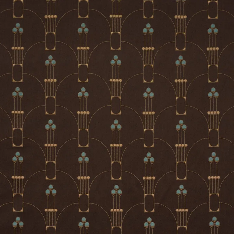 Schumacher 85602 Swanson Scallop Carbon fabric swatch