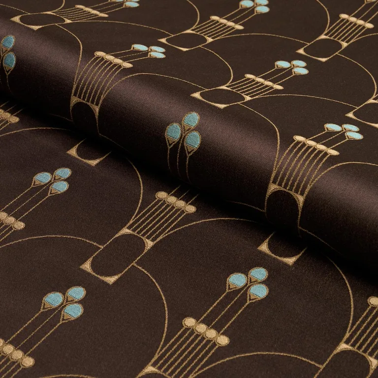 Schumacher 85602 Swanson Scallop Carbon fabric swatch