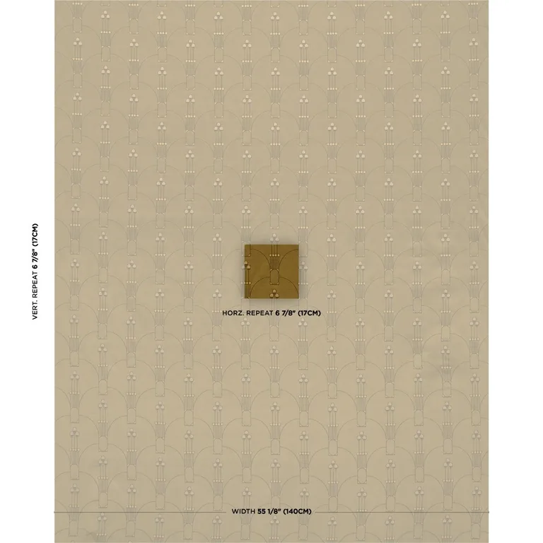 Schumacher 85601 Swanson Scallop Olive fabric swatch