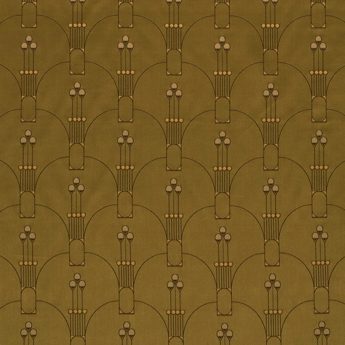 Schumacher 85601 Swanson Scallop Olive fabric swatch