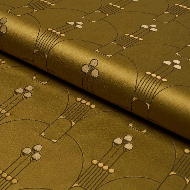 Schumacher 85601 Swanson Scallop Olive fabric swatch
