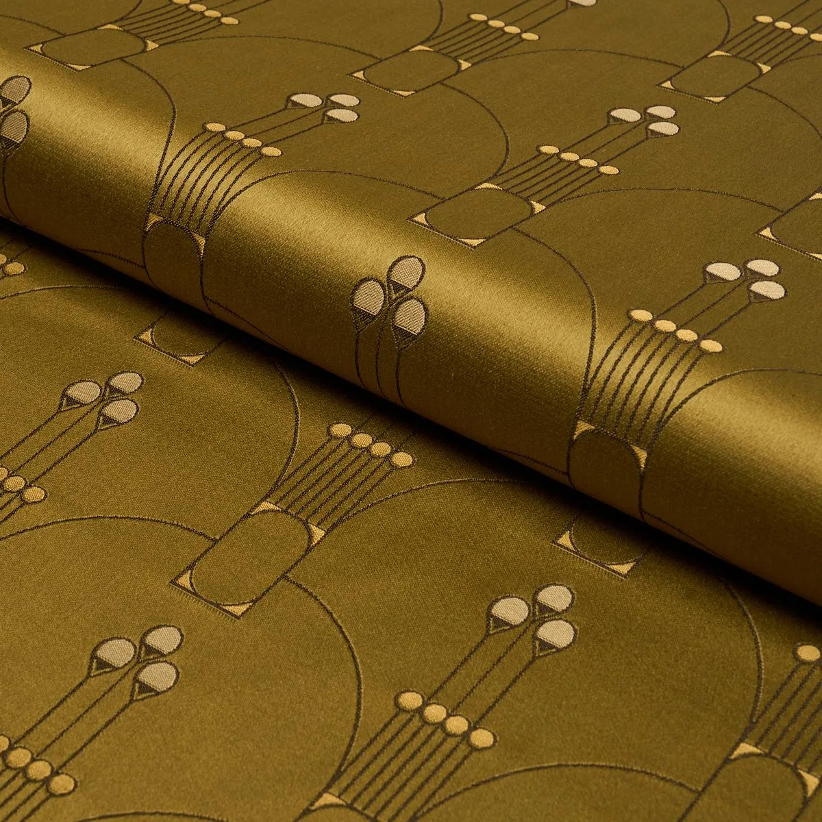 Schumacher 85601 Swanson Scallop Olive fabric swatch