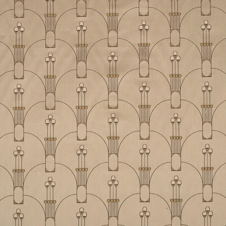 Schumacher 85600 Swanson Scallop Pewter fabric swatch