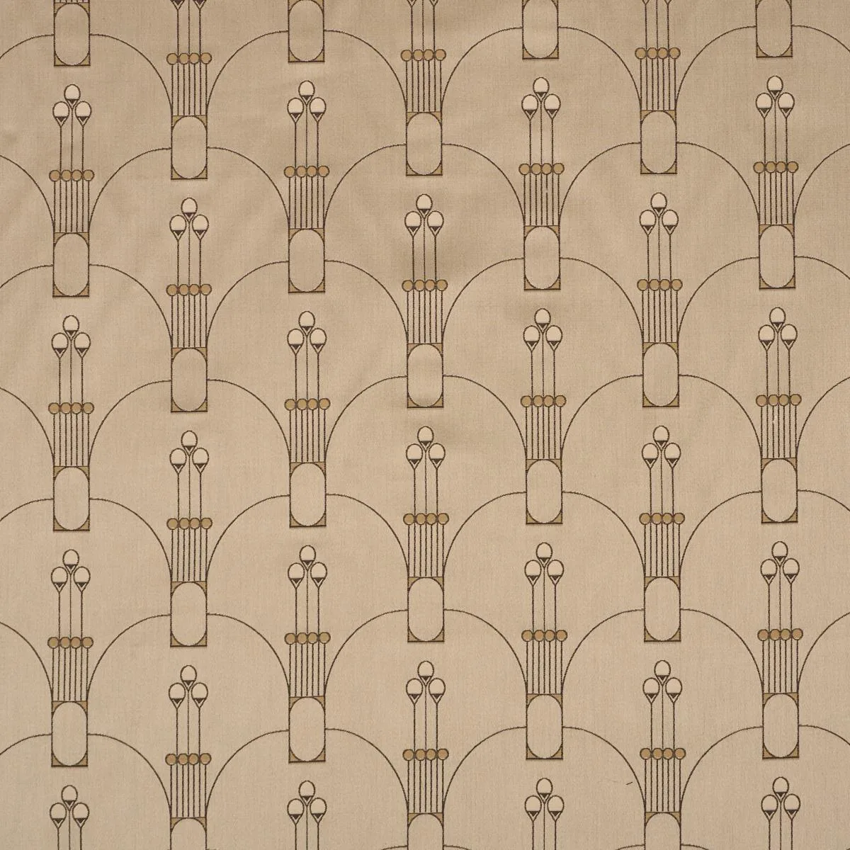 Schumacher 85600 Swanson Scallop Pewter fabric swatch